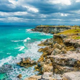 Route from Cancun Airport to the Isla Mujeres ferry terminal