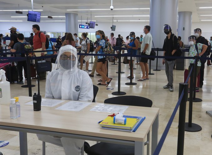 Rapid Covid tests at the Cancun Airport
