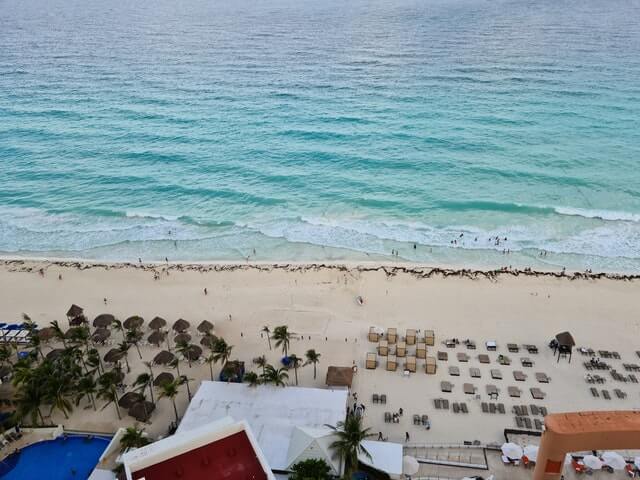 A pool on a beach bar in Playa del Carmen, Mexico.