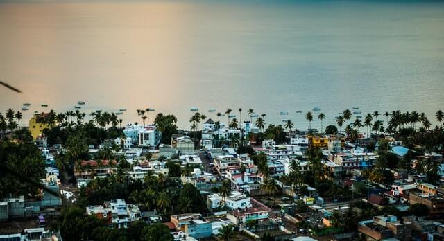 a city in Mexico - aerial view.