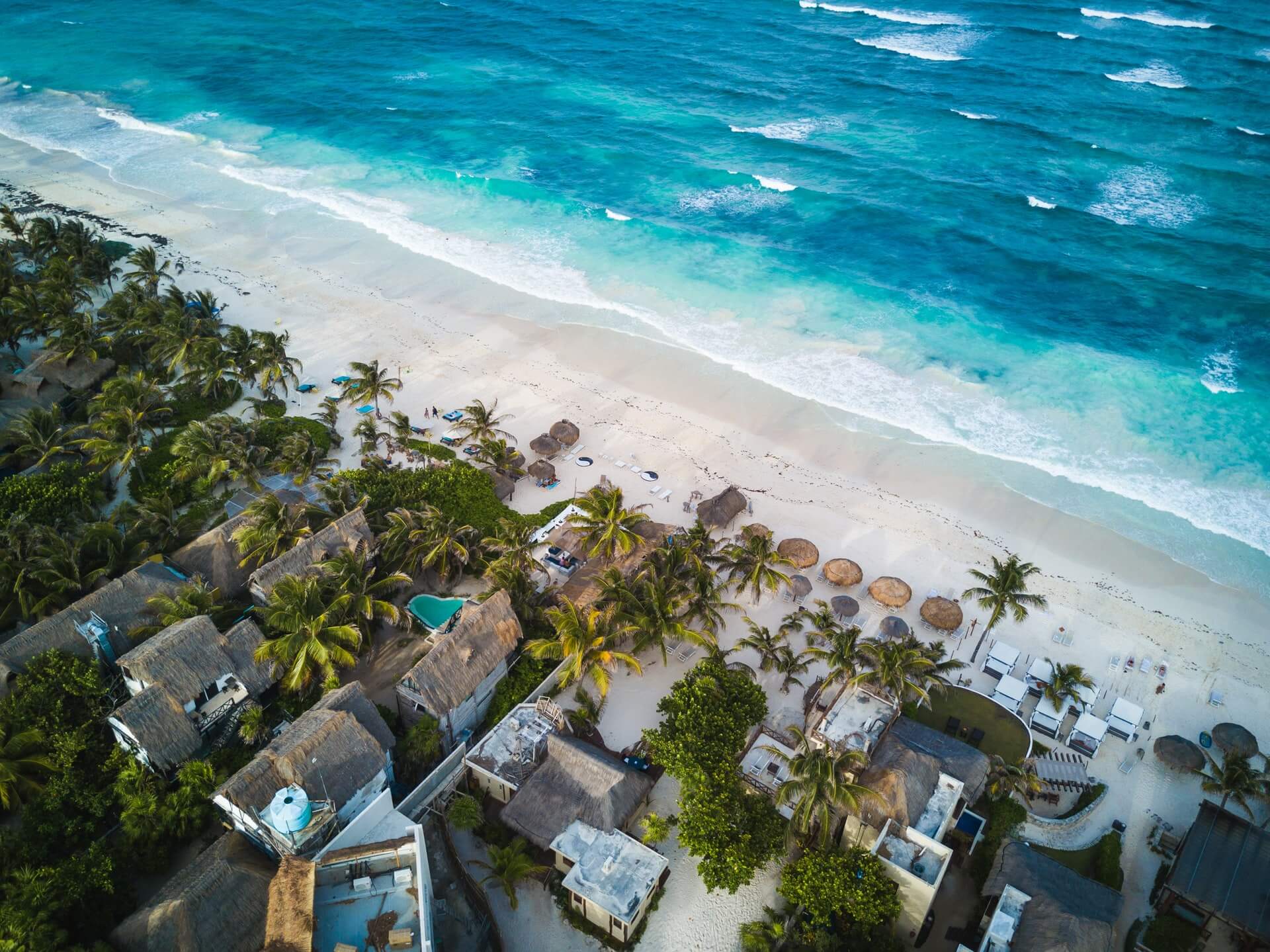 Arial view of Riviera Maya