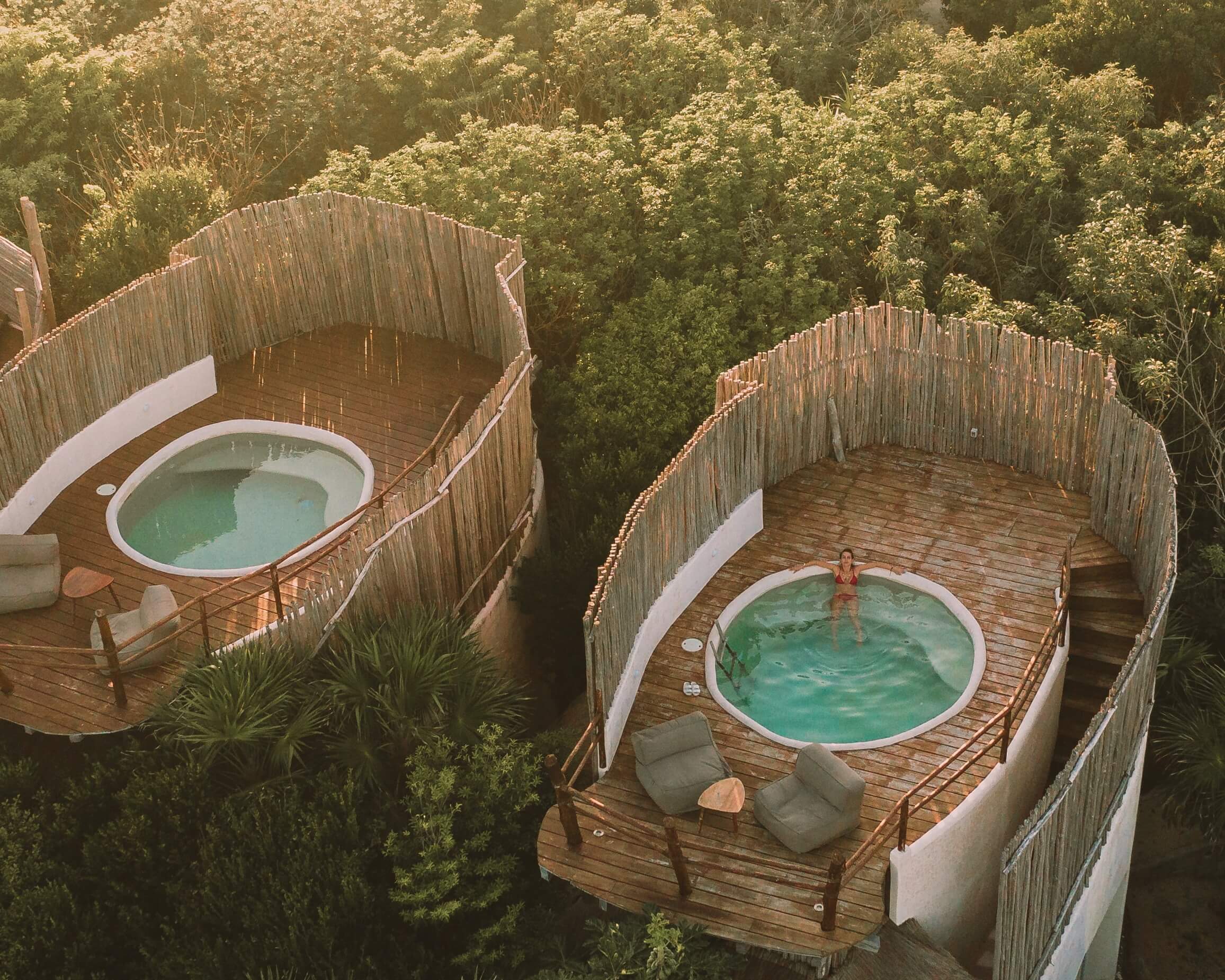 Woman relaxing in a spa