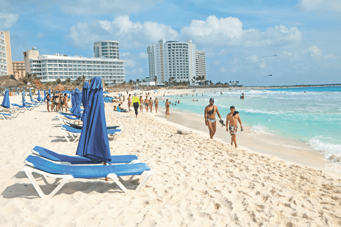a beach in cancun hotel zone