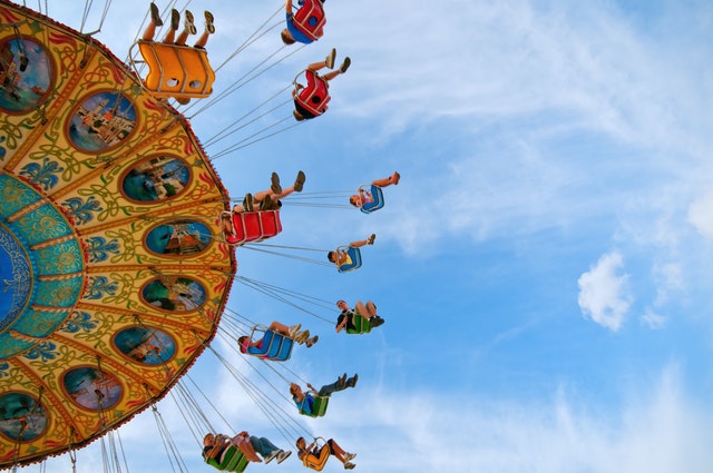 People on a ride in the Selvatica amusement park as one of the family adventures in Riviera Maya.