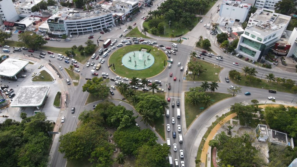 Aerial view of Cancun Downtown