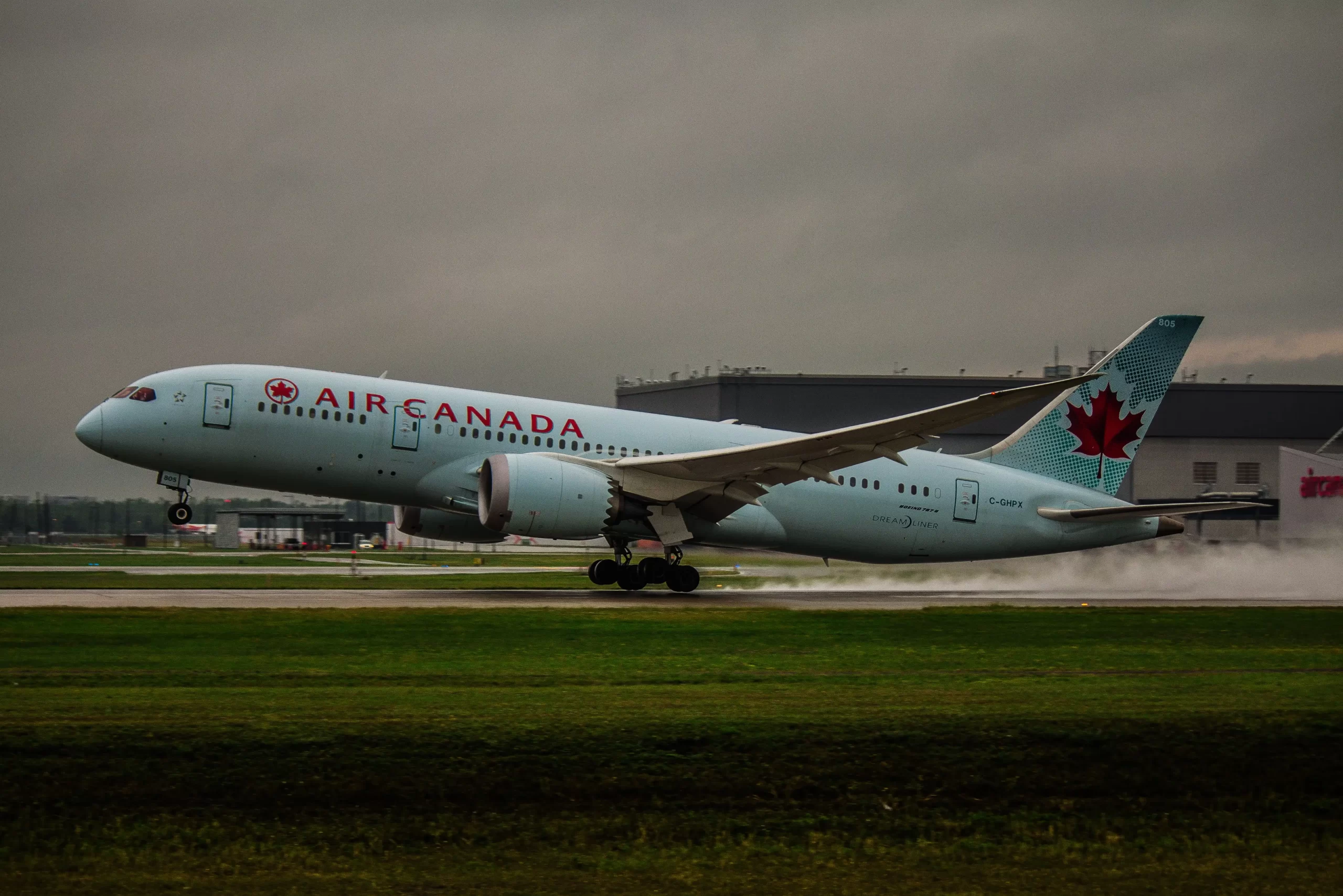 Air Canada plane taking off