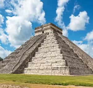 Mayan history is etched in stone in the jungles of southern Chichen Itza archeological site. 