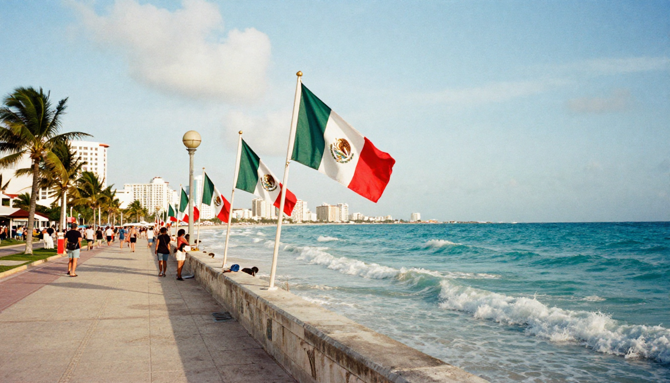 Cancun in Patriotic Mode