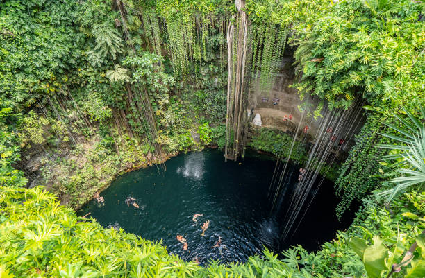 The Cenote Ik Kil outside of Chichen Itza, Mexico.