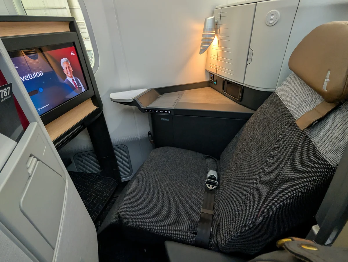Complimentary Business Class upgrade