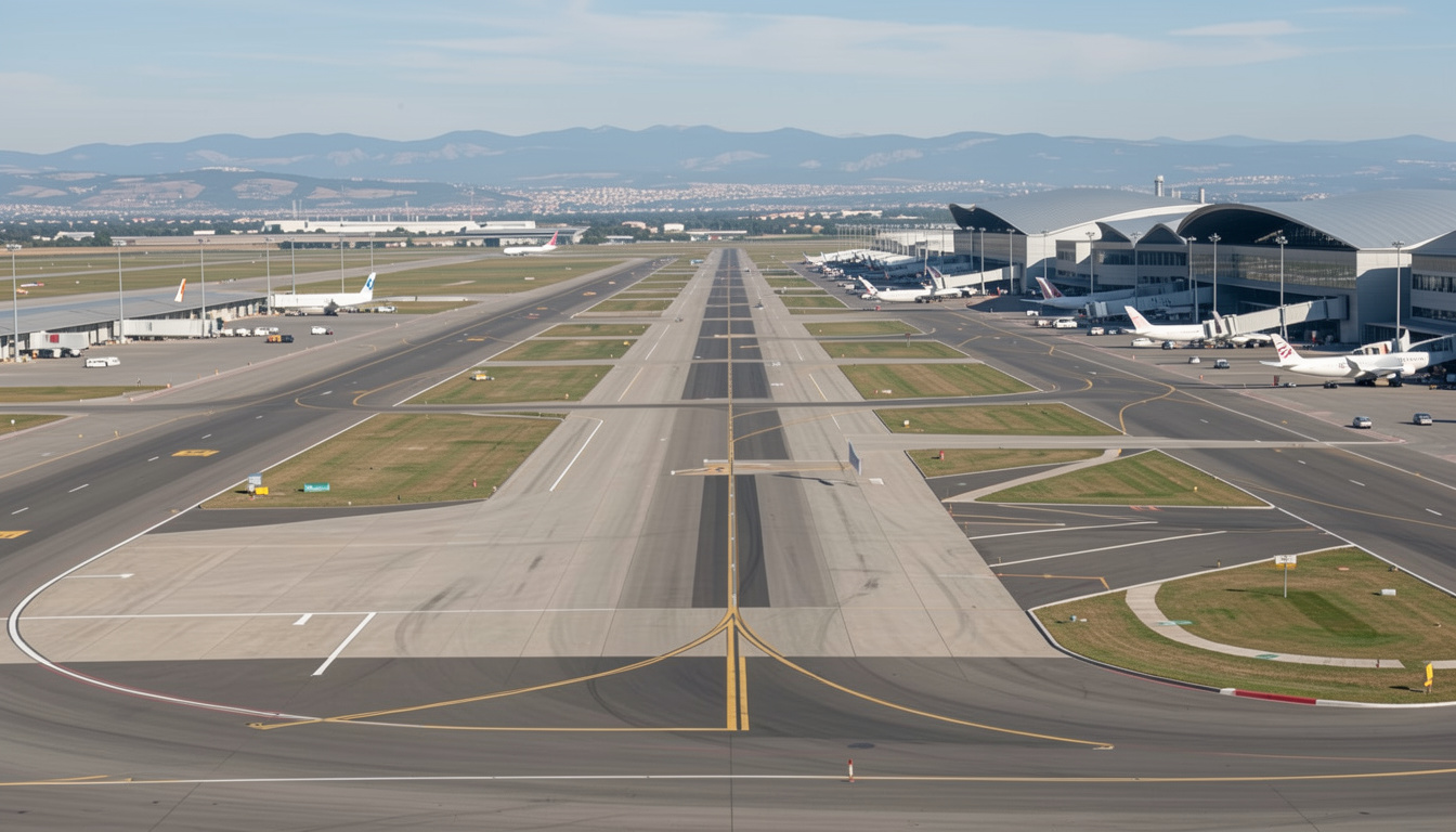 Two runways that don't "talk," but perfectly coordinate