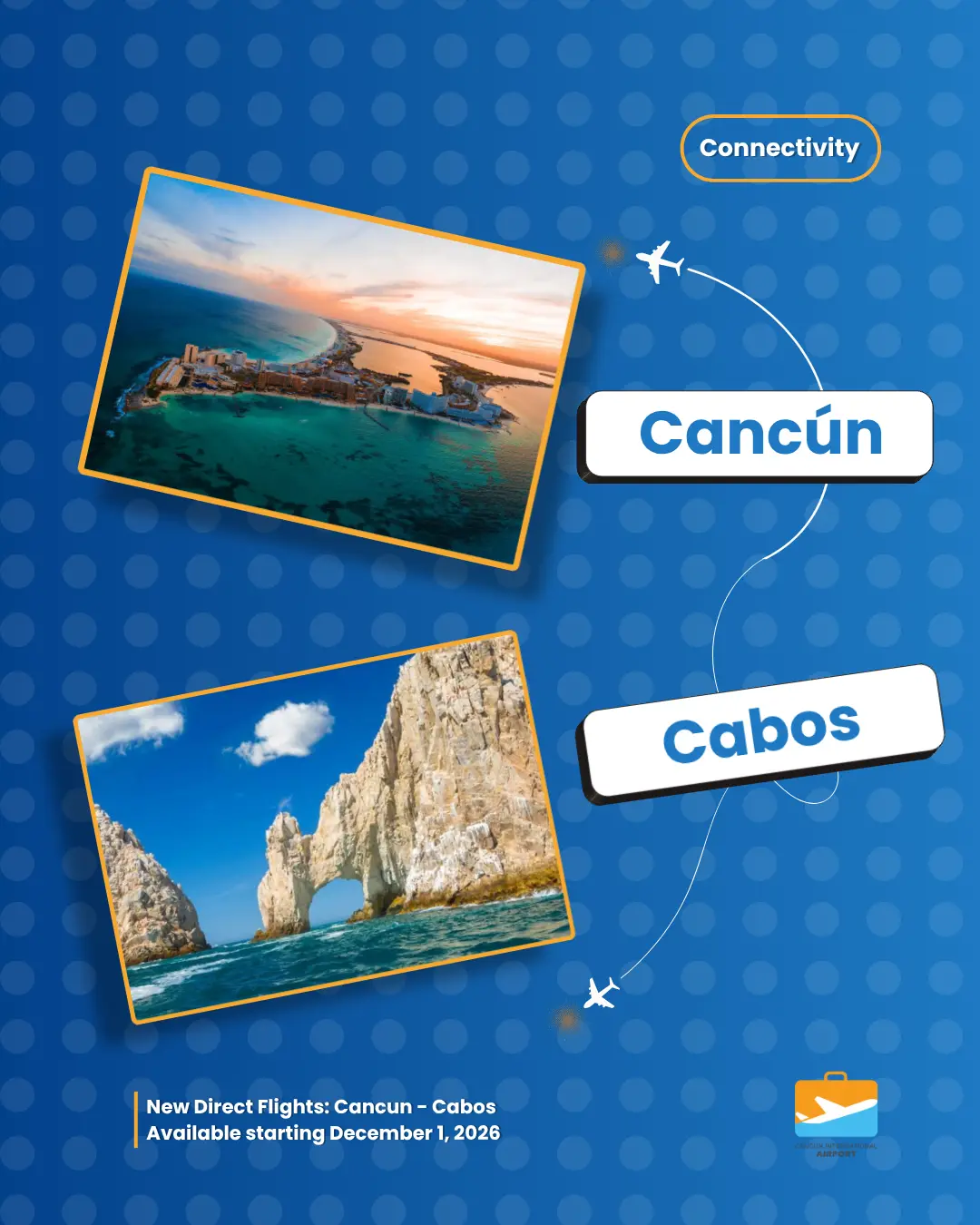 New route from Los Cabos to Cancun